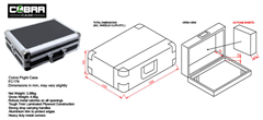 Cobra Universal Foam Flight Case 501x371x159mm – Protective Storage Box
